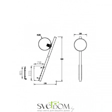 Настенные светильники MOD175WL-01B Maytoni | Svetdom.by