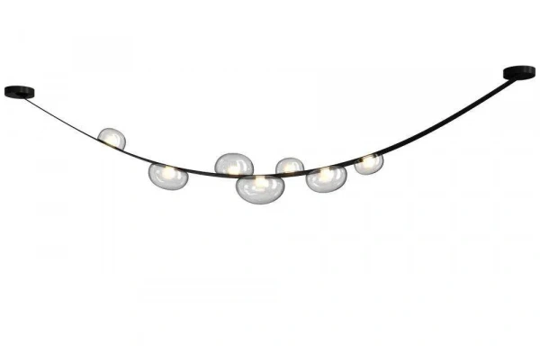 Светильник подвесной BOSQUE SP7 L3000 BLACK/TRANSPARENT Crystal Lux