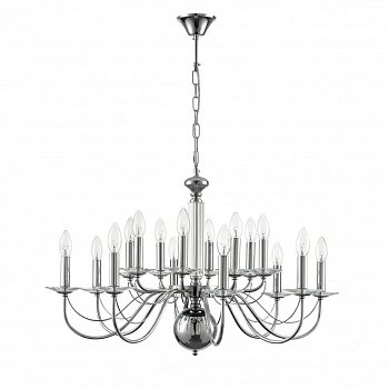 8034/16 CLASSI LN25 18 хром, металл/стекло Люстра подвесная Е14 16*40W 220V INCANTO