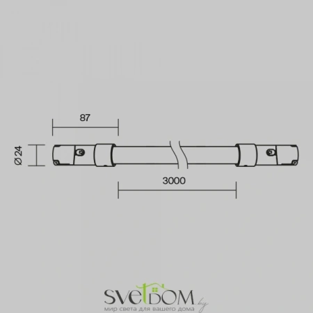 Трековый светильник Technical TR209-1-48W3K-B Maytoni