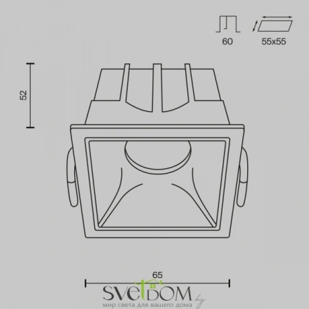 Встраиваемые светильники Maytoni DL043-01-10W4K-D-SQ-WB от Магазина Svetdom.by