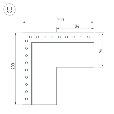 Угол SL-LINIA55-FANTOM-EDGE внешний Arlight 030137 Arlight