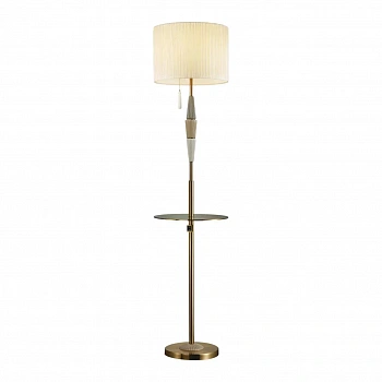 5403/1F CLASSIC ODL_EX24 77 бронзовый/светло-коричневый/кремовый/металл/керамика/ткань Торшер E27 1*60W LATTE