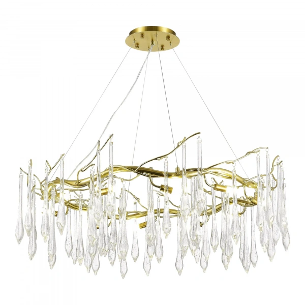 SL1660.203.12 Светильник подвесной ST-Luce Шампань/Шампань, Прозрачный G9 12*5W 4000K TEARDROPS