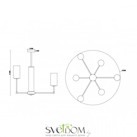 ЛюстрыFR5184PL-06BS Freya | Svetdom.by