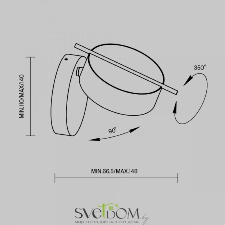 Настенные светильники MOD180WL-L4B3K1 Maytoni | Svetdom.by