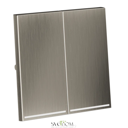 Клавиши с подсветкой для двухклавишного выключателя Voltum VLSM000411 S70 METAL, никель Voltum VLSM000411