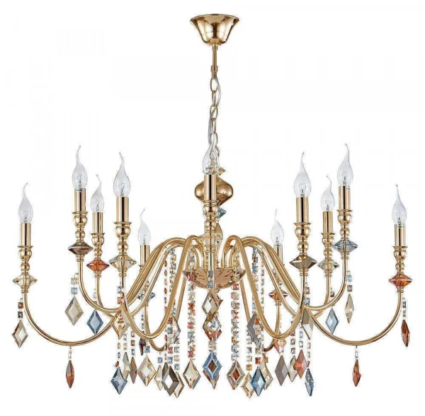 Люстра Crystal Lux MERCEDES SP6+6 GOLD/COLOR