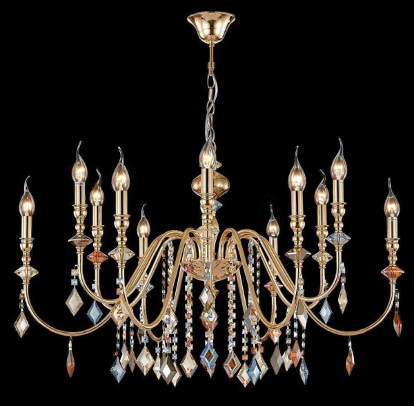 Люстра Crystal Lux MERCEDES SP6+6 GOLD/COLOR