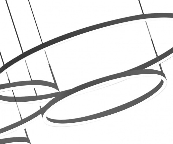 Kink Light 08204,19PA(4000K) Подвес димм. Тор черный Led 174W