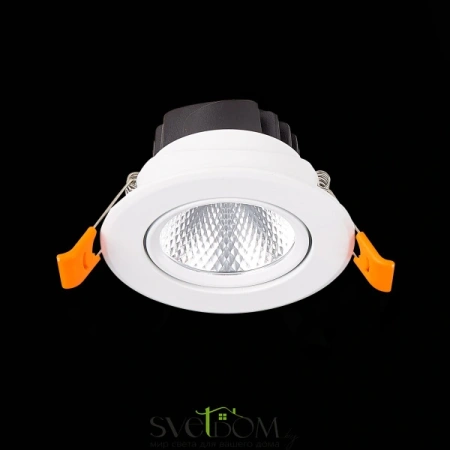 ST211.538.08.36 Св-к встр. Белый LED 1*8W 3000K 640Lm Ra80 36° IP20 D86xH50 220-240V Встраиваемые светильники ST LUCE