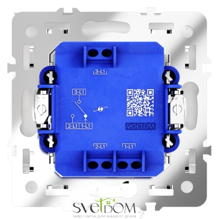 Проходной переключатель одноклавишный с подсветкой  Voltum S70 VLS010403  Voltum VLS010403