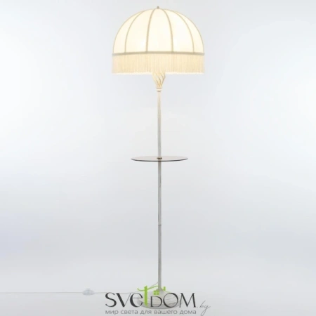 Citilux Базель CL407921T Торшер патина со столиком и бежевым абажуром CITILUX
