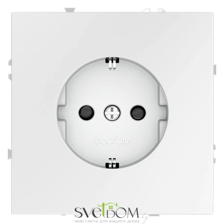 Розетки электрические с заземлением и шторками  Voltum S70 VLS040202  Voltum VLS040202