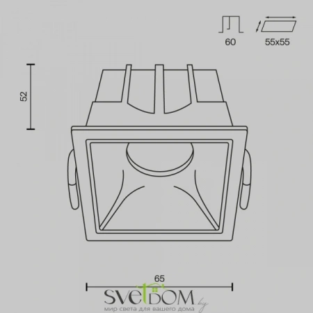 Встраиваемые светильники Maytoni DL043-01-10W3K-D-SQ-W от Магазина Svetdom.by