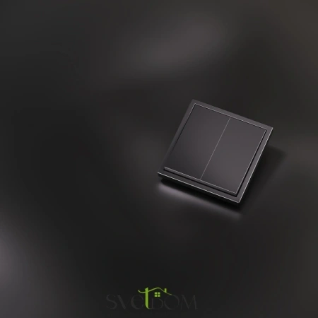 Клавиша для выключателя двухклавишного Voltum S70 METAL Антрацит VLSM000312 Voltum VLSM000312