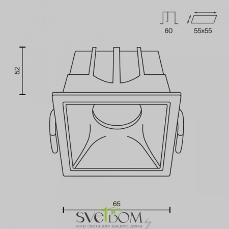 Встраиваемые светильники Maytoni DL043-01-10W4K-SQ-WB от Магазина Svetdom.by