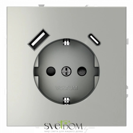 Розетка с USB, A+C Voltum S70 VLS040505  Voltum