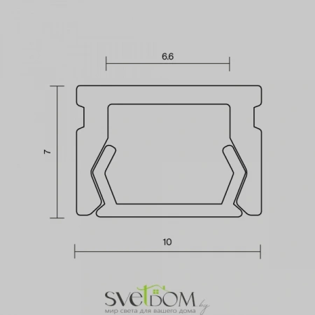 Алюминиевый профиль накладной ALM-1007-S-2M