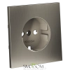 Накладка для розетки с заземлением Voltum S70 METAL Никель VLSM000611 Voltum VLSM000611