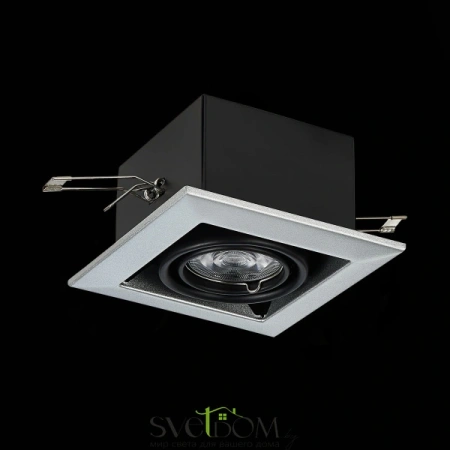 ST250.148.01 Св-к встр. Черный GU10 1*50W  L126xW126xH70 220V Без ламп Встраиваемые светильники ST LUCE