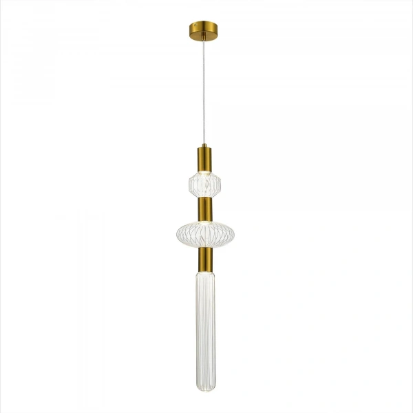 SL6117.203.03 Светильник подвесной ST-Luce Латунь/Золотой, Прозрачный LED 3*3W 3000K TACCHE