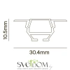 Алюминиевый профиль встраиваемый 30x10 ALM010S-2M Maytoni