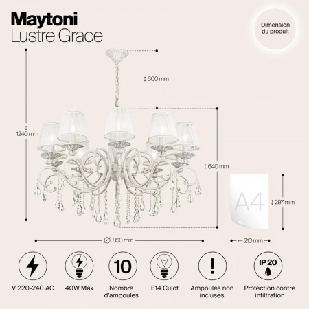 ЛюстрыARM247-10-G Maytoni | Svetdom.by