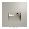 Розетка TV+RJ Voltum S70 Кашемир VLS060703 Voltum VLS060703