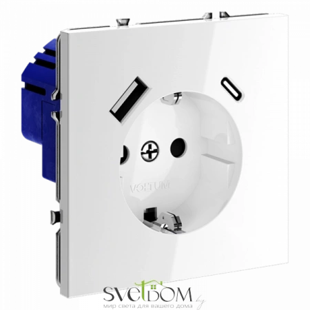 Розетка с USB, A+C Voltum S70 VLS040501  Voltum