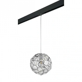 Lightstar PRO724014 Светильник д/1-фазн трека FERMO 1х40W E27 ХРОМ/ЧЕРНЫЙ (724014+595007)