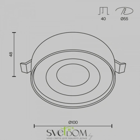 Встраиваемые светильники Maytoni DL035-2-L6B4K от Магазина Svetdom.by