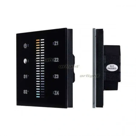 ARLIGHT Панель Sens SR-2830B-AC-RF-IN Black (220V,MIX+DIM,4зоны) (Arlight, IP20 Пластик, 3 года)
