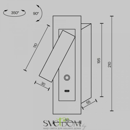 Настенные светильники MOD495WL-L3B3K1 Maytoni | Svetdom.by