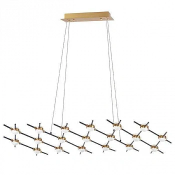 Lightstar 745347 Люстра BERGAMO LED 5Wх19 7600LM ЧЕРНЫЙ МАТОВЫЙ/ЗОЛОТО 4000K