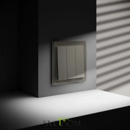 Выключатель трехклавишный Voltum S70 VLS030104  VLS030104 Voltum