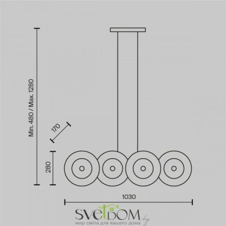 Подвесные светильники Maytoni MOD007PL-08G1 от Магазина Svetdom.by