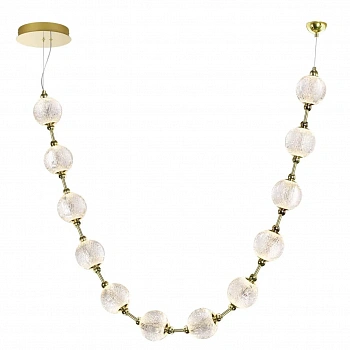 5008/48L L-VISION ODL23 469 золотой/прозрачный/металл/акрил Подвес LED 48W 4000K 2640лм CRYSTAL