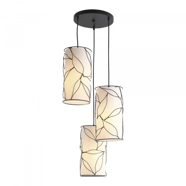 SL6228.403.03 Светильник подвесной ST-Luce Черный/Бежевый E27 3*60W ROOT