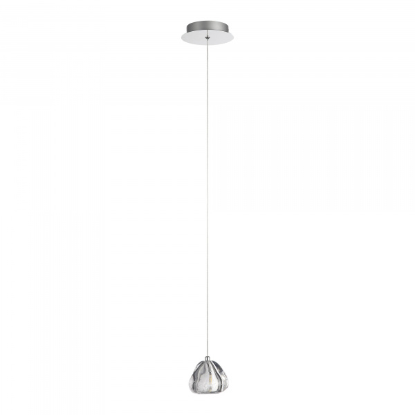 SL6017.101.01 Светильник подвесной ST-Luce Хром/Прозрачный с пузырьками воздуха LED 1*3W 3000K WATERFALL