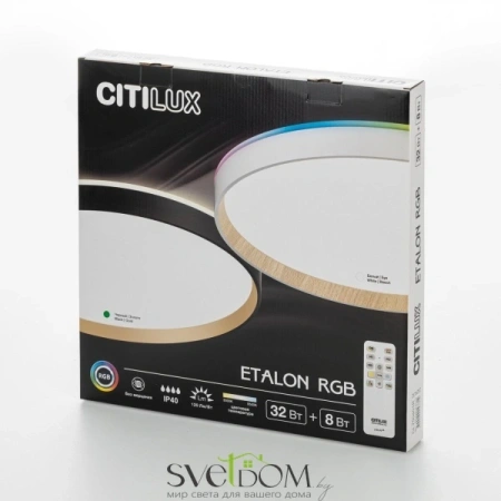 CITILUX CL750401R ETALON Черный+Золото с пультом и RGB CITILUX