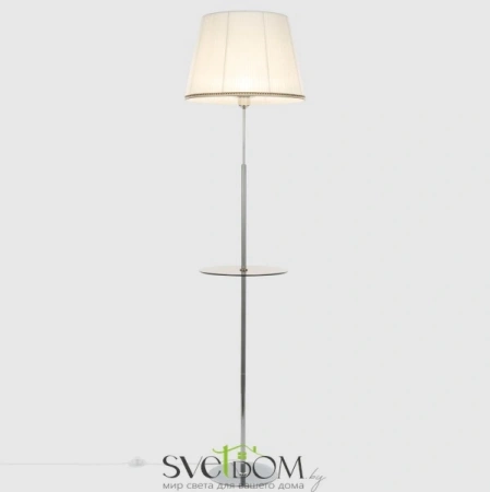 Citilux Линц CL402970T Торшер хром со столиком и белым абажуром CITILUX