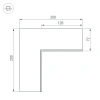 Угол SL-LINIA55-FANTOM внутренний Arlight 030130 Arlight