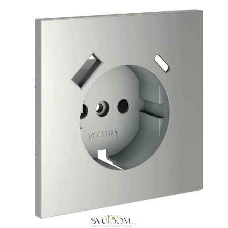Накладка для розетки USB A+C Voltum S70 Сталь VLS001005 Voltum VLS001005