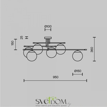 Потолочные светильники Maytoni MOD048CL-06G от Магазина Svetdom.by