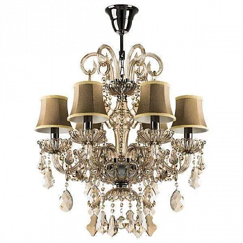 Lightstar 715067 Люстра NATIVO 6x40W E14 КОНЬЯК/ЧЕРНЫЙ ХРОМ/БЕЖЕВЫЙ