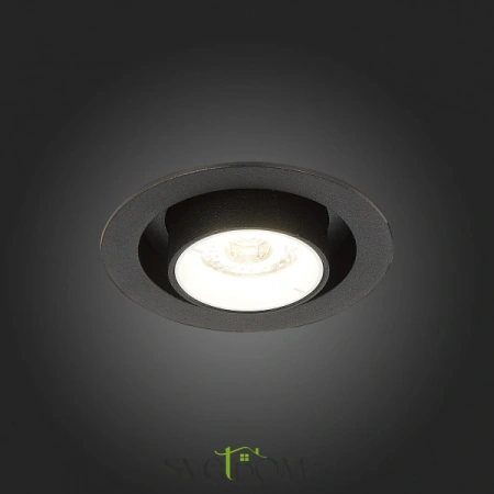 ST702.448.12 Св-к встр. Черный LED 1*12W 4000K 900Lm Ra80 24° IP20 D90xH92 180-240V Встраиваемые светильники ST LUCE