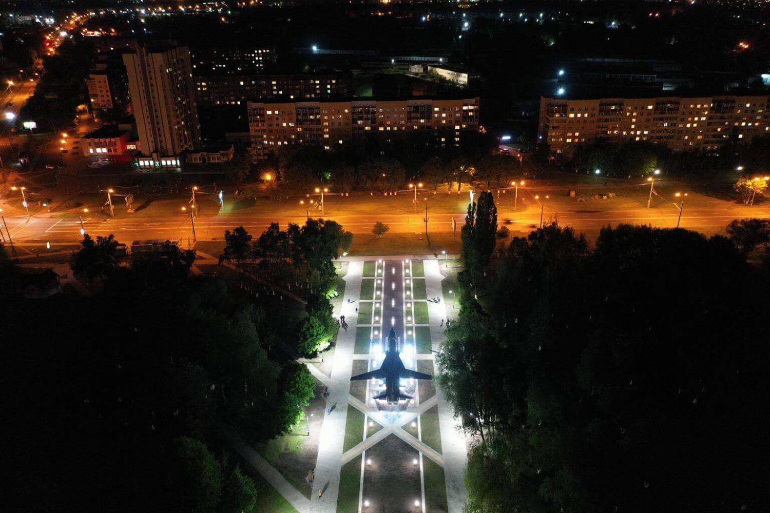 Наши реализованные проекты. Освещение аллеи университета им. Сухого г. Гомель