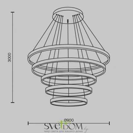 Подвесные светильники Maytoni MOD058PL-L200BSK от Магазина Svetdom.by