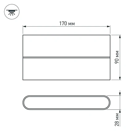 Светильник SP-Wall-170WH-Flat-12W Warm White Arlight 020802 Arlight